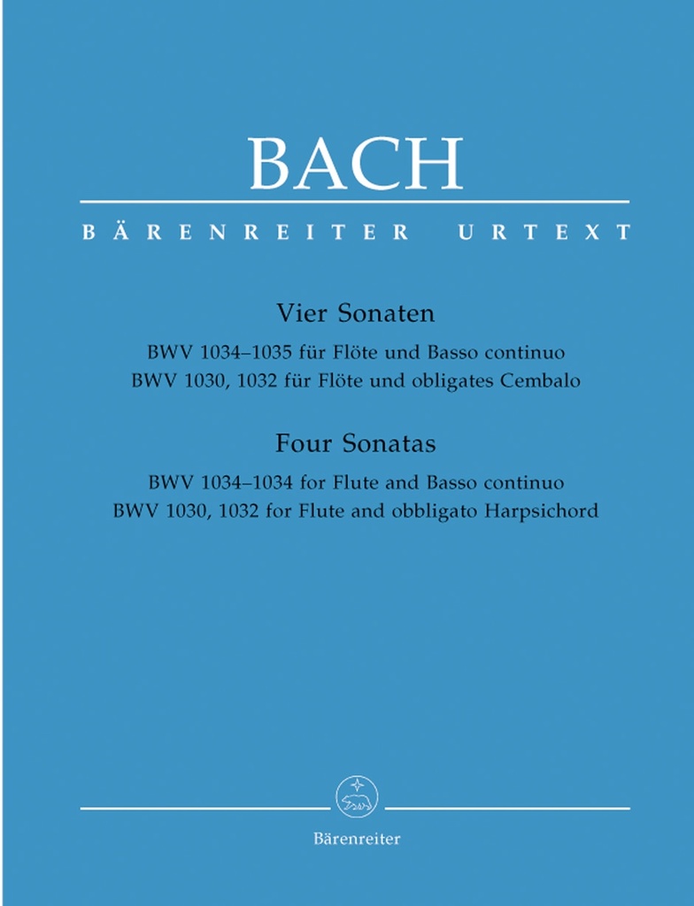Sonates pour Flûte et Clavecin ou Basse continue BWV 1034-1035 / BWV 1030-1032 | BACH J-S.