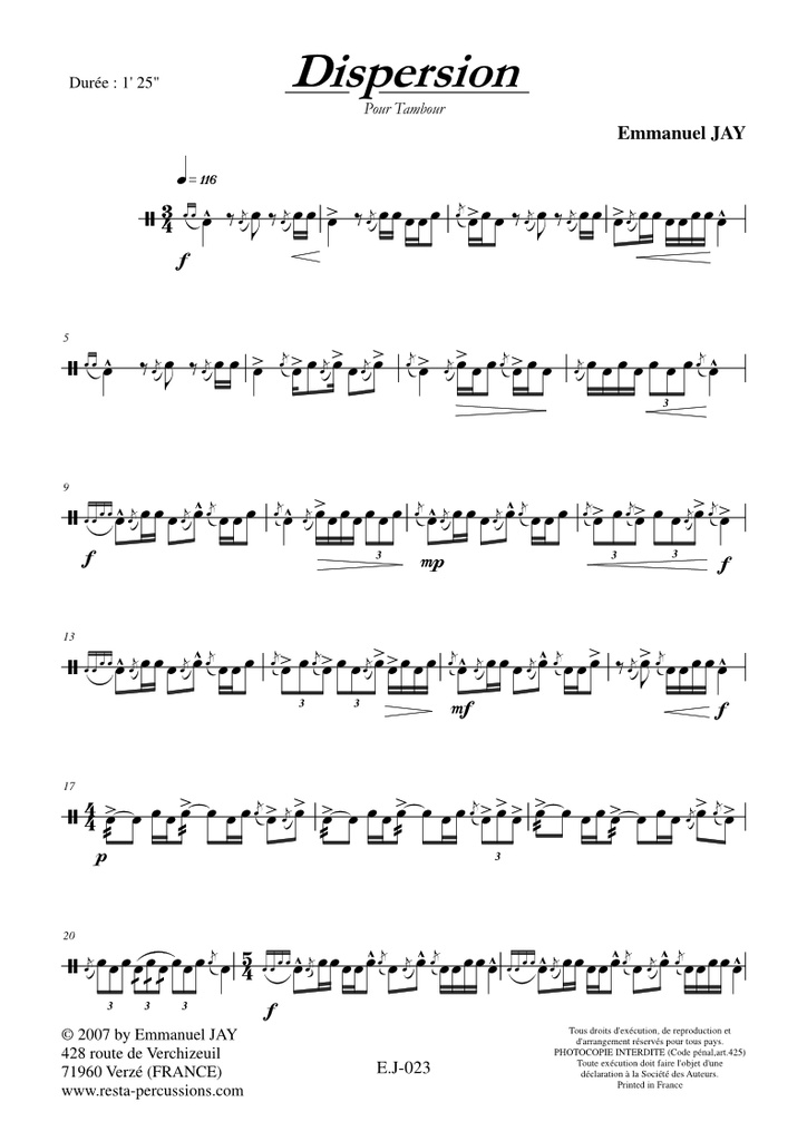 Alternance – Tambour | JAY E.