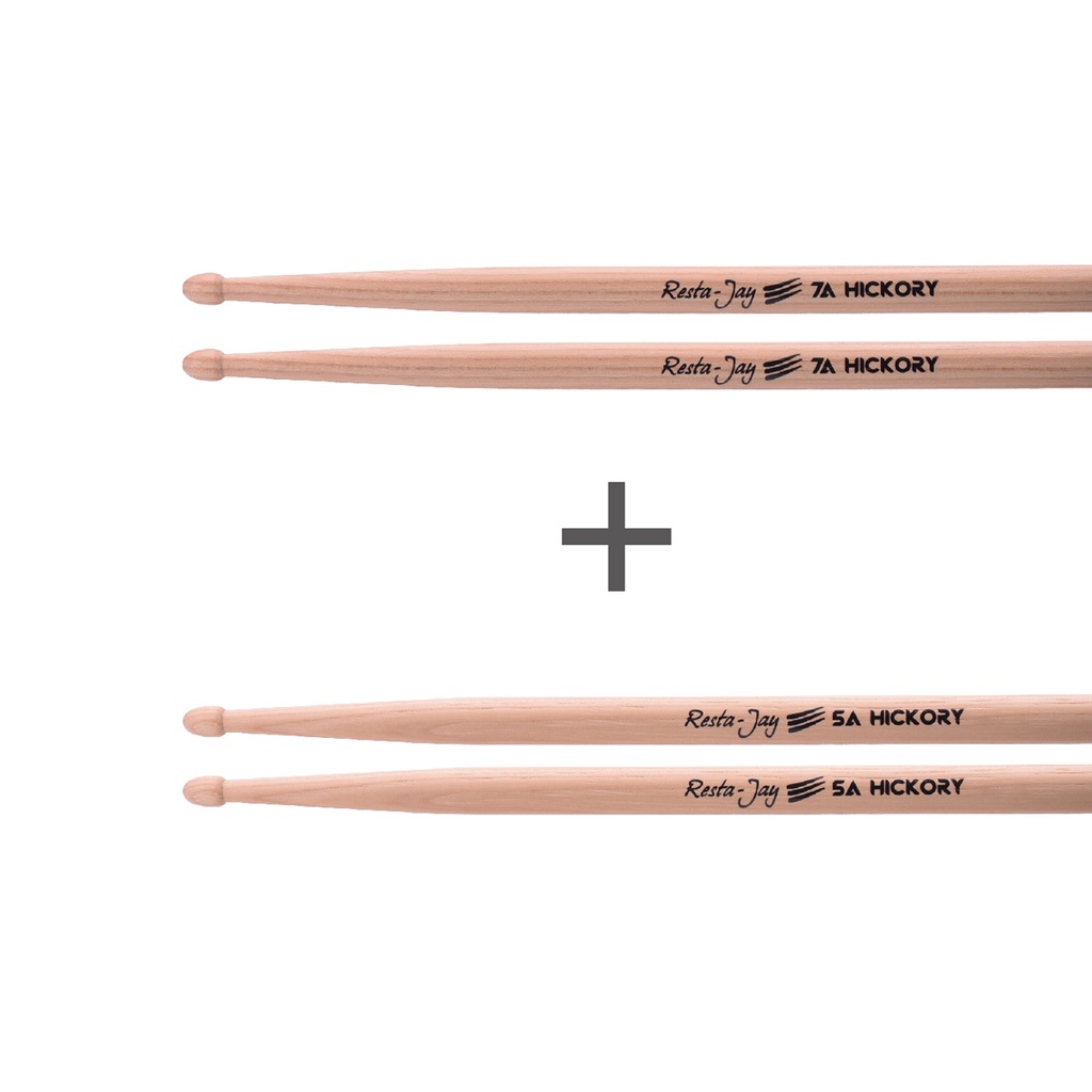 Baguettes Caisse claire et Batterie – 5A Hickory Resta-Jay