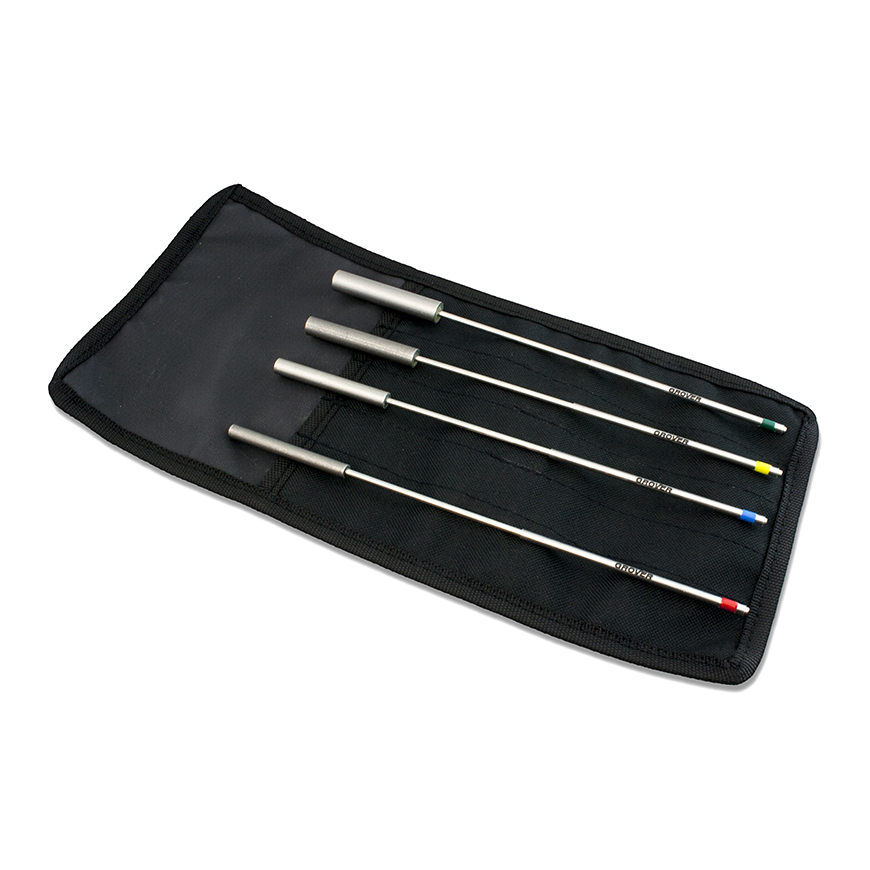 Pack Standard 4 Triangle Beaters Tubular GROVER – Stainless steel