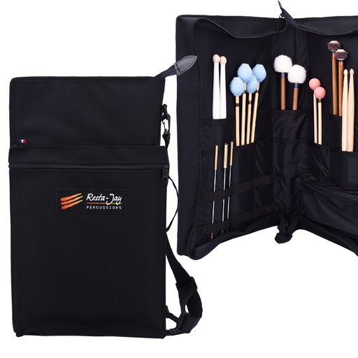 [SAC2] Sac à baguettes professionnel pour 32 paires + poche à partitions