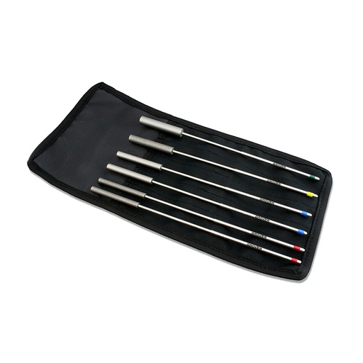 [GROV-TBTD-RJ-Set6] Pack Deluxe de 6 battes de triangle Tubular GROVER – acier inoxydable