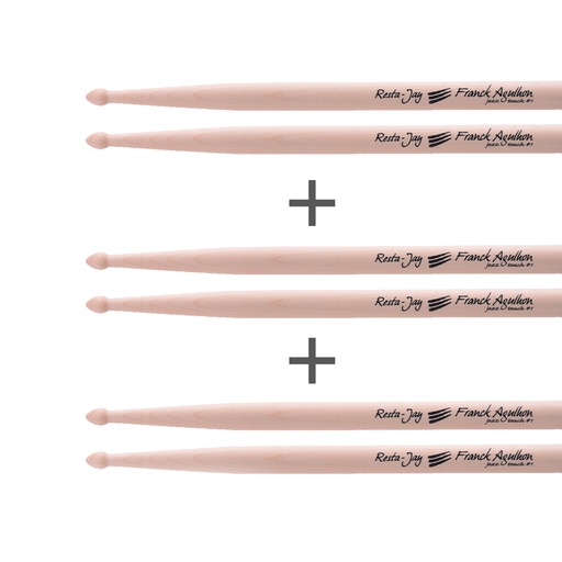 [Lot3XCCFA1] Set of 3 pairs Maple Drum Sticks - Signature Franck Agulhon – Maple